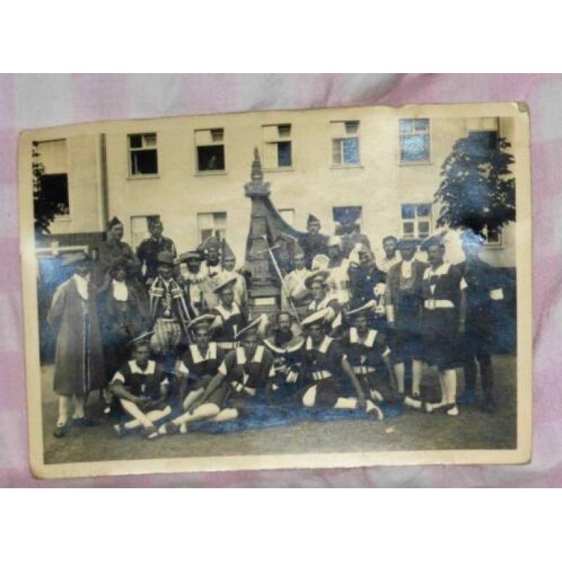 Oude foto mannen/soldaten/militair Bruxelles uit 1920 (1140)