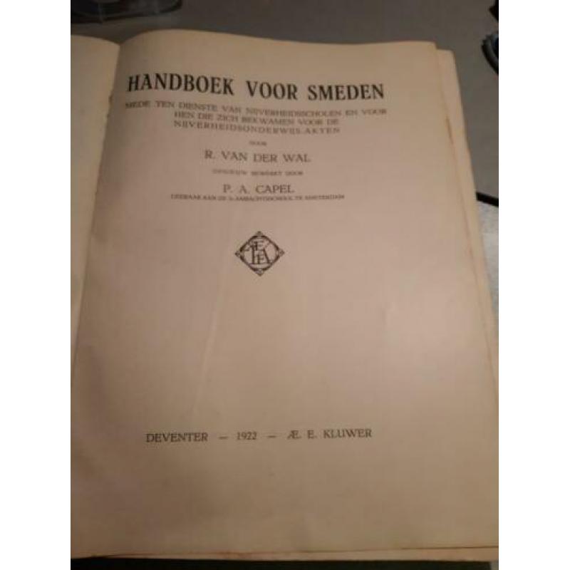 Handboek voor Smeden R.v.d. Wal -P.A. Capel