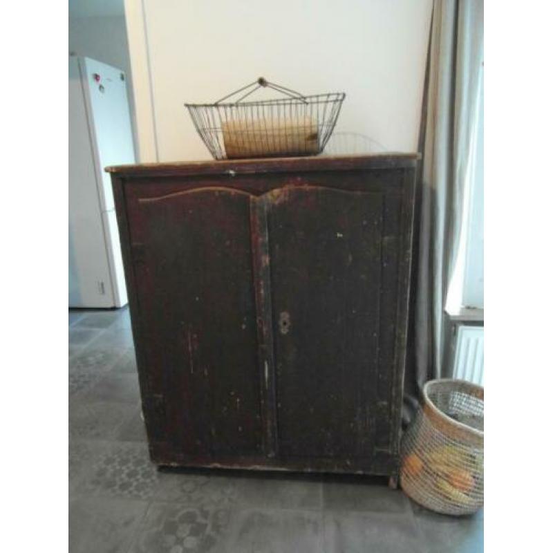 brocante shabby kast boerenkastje