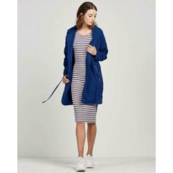 Dames GSUS jas trenchcoat navy blauw tunnel nieuw maat XL