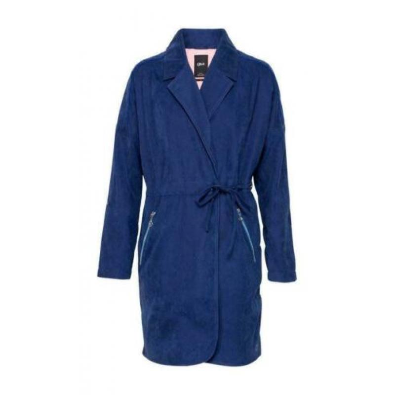 Dames GSUS jas trenchcoat navy blauw tunnel nieuw maat XL