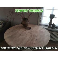 Ovale steigerhouten tafel / Ovale eettafel / Steigerhout.