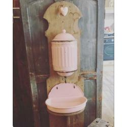 Lampet stel / lavabo emaille