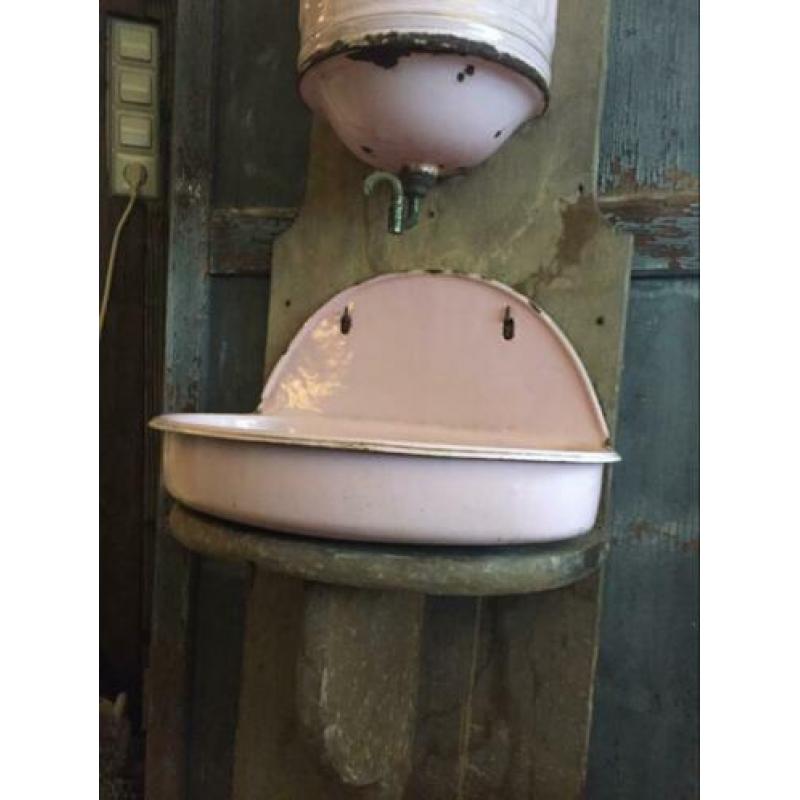 Lampet stel / lavabo emaille