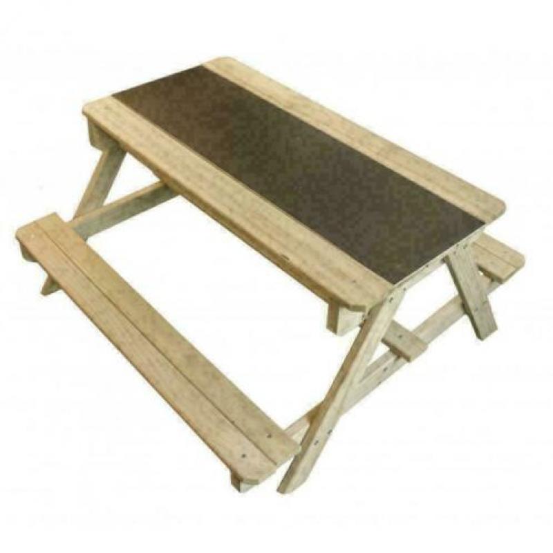 Sunny Dual Top picknicktafel en zand-/watertafel + krijtbord