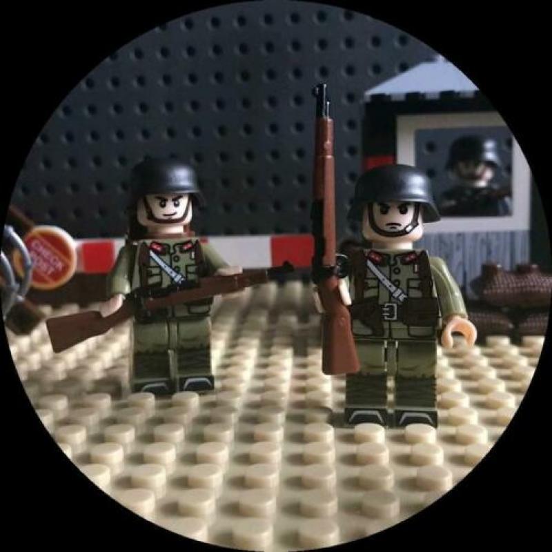 Lego M34 Duitse soldaat militair ww2 + gedetailleerde k98