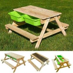 Sunny Dual Top picknicktafel en zand-/watertafel + krijtbord