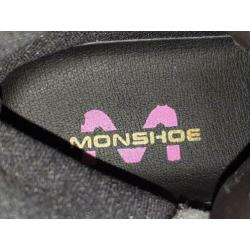 Merk Monshoe dames schoen half hoge schoenen met rits