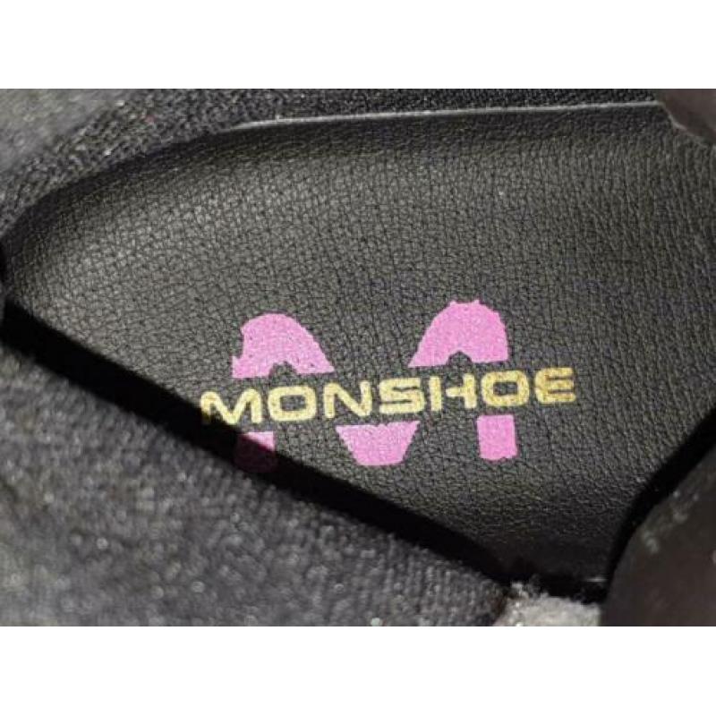 Merk Monshoe dames schoen half hoge schoenen met rits