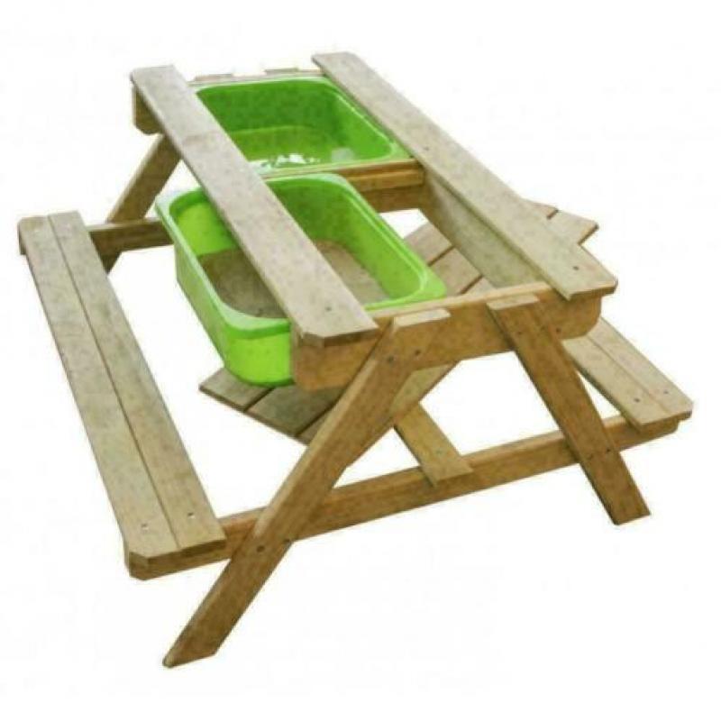 Sunny Dual Top picknicktafel en zand-/watertafel + krijtbord