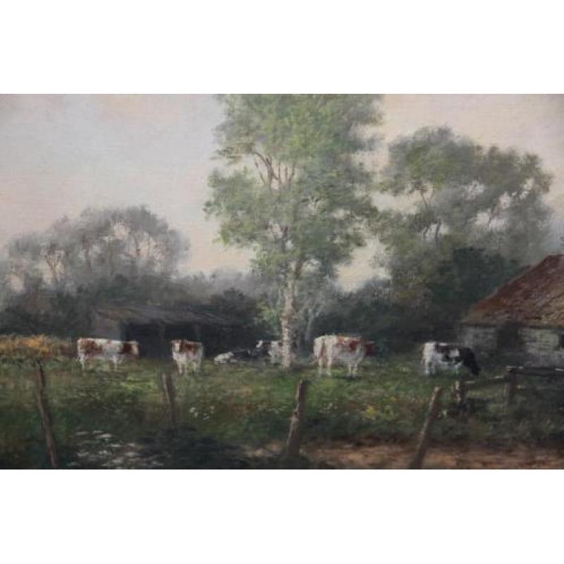 H.J.Veger 1910-1983 Koeien/Boerderij/Boer/Boerenlandsch.