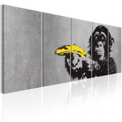 Nieuw canvas schilderij 5 luik Banksy - Hope 240 x 90 cm