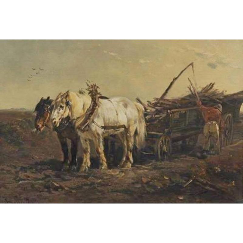 ==Henry Schouten 1857-1927==boer met paarden op het veld===