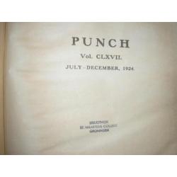 Punch, 1924 2e helft. Goede staat, mooi ingebonden. Beroemd