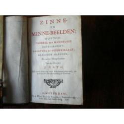 Antiek boek Jacob Cats Sinne en Minnebeelden uit 1720