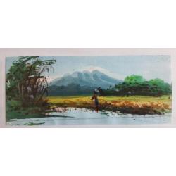 4 x mooie originele aquarellen Indonesië