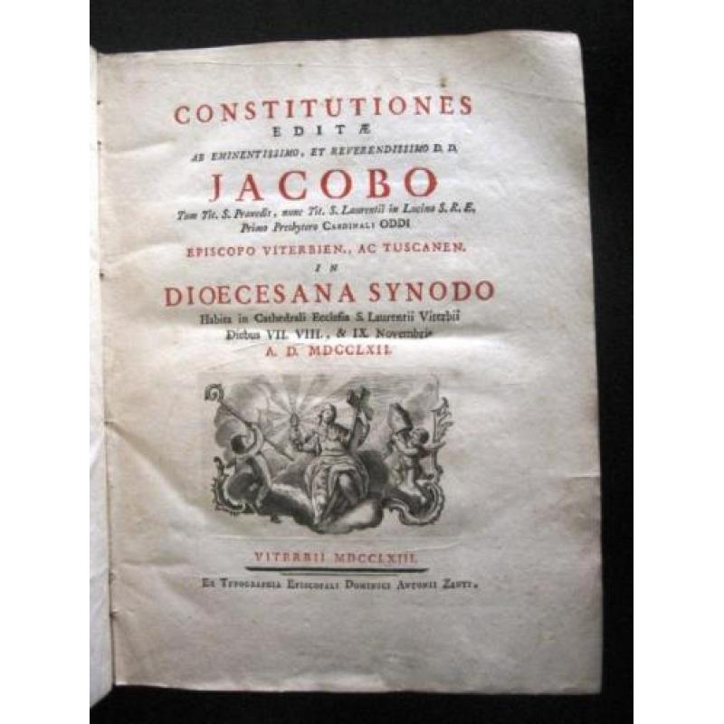 Constitutiones editae ab aminentissimo Jacobo 1763