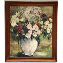 Prachtig kleurrijk schilderij, bloemen, Hollandse school.