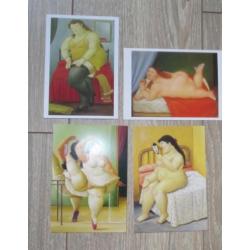 Fernando botero 4 ansichtkaart - reproducties 4 voor 4,50