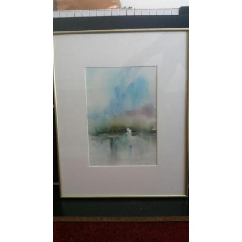 2x aquarel Willie van Haart