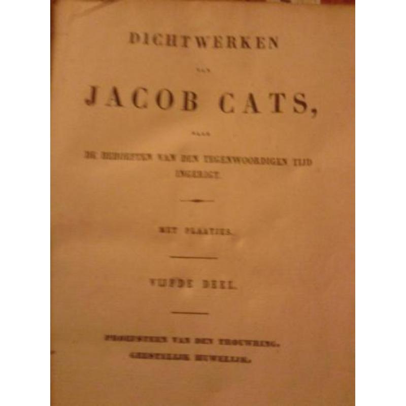 Antieke Jacob Cats Dichtwerken 1845!