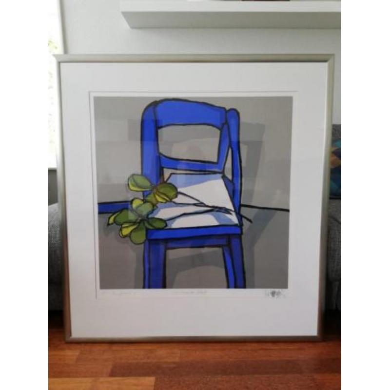 Kunstschilderij Fon Klement "la chaise blue"