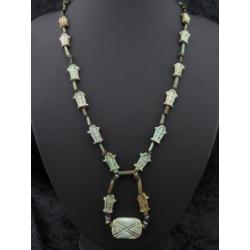 Necklace made of Egyptian faience mummy beads, 14 Shrine of