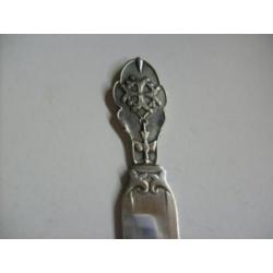 vintage verzilverd BRIEFOPENER religie Hugonotenkruis duif