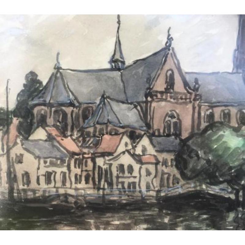 Dordrecht, stadsgezicht, Grote Kerk / Onze-Lieve-Vrouwekerk