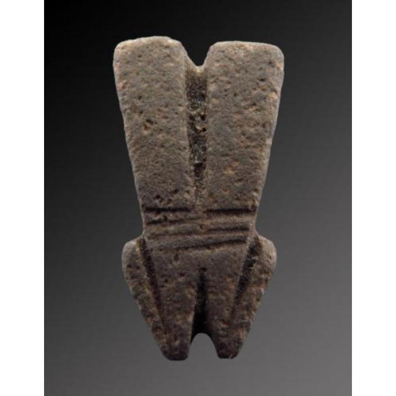 Egyptian stone amulet of a double Pharaos beard