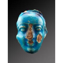 Egyptian faience face of Ptah