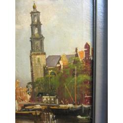 Amsterdam ,Westerkerk olieverf.