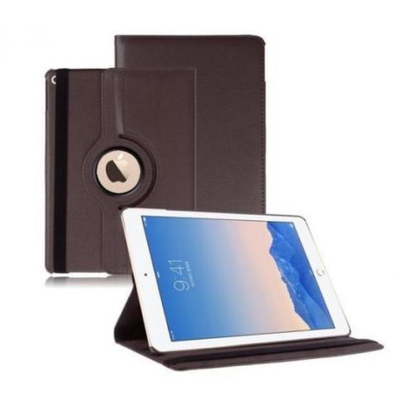 iPad 2017 (5e generatie) hoes hoesje 360 graden case Bruin