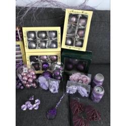 Kerst versiering purplefrost paars/lila/pink zgan