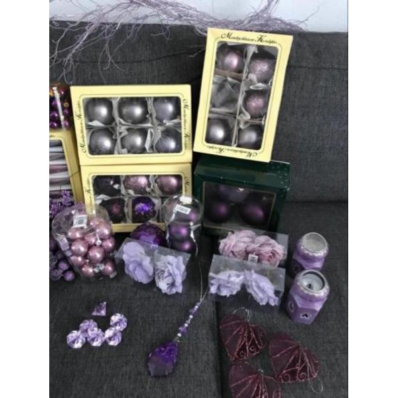 Kerst versiering purplefrost paars/lila/pink zgan