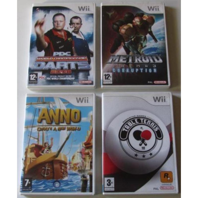 4 Nintendo Wii spellen compleet